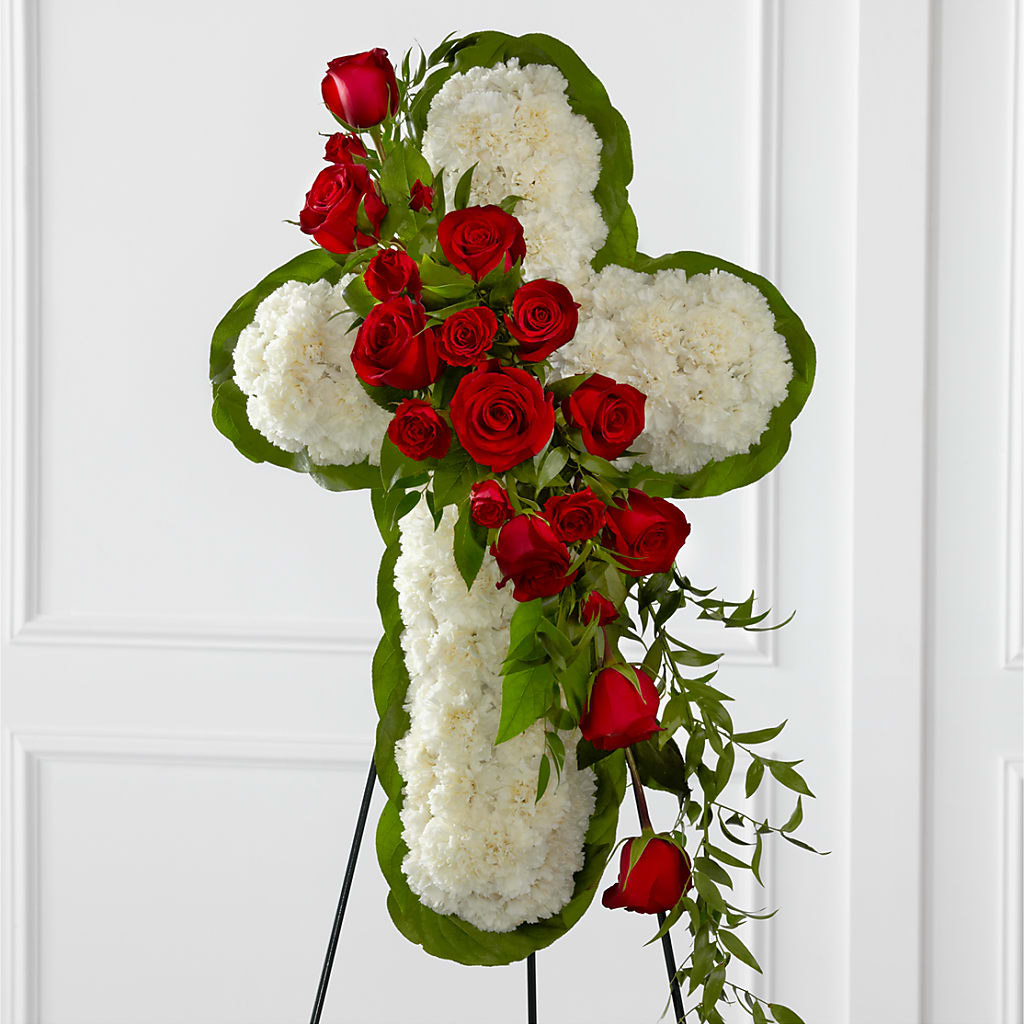 Floral Cross Easel – BERMAN'S FLOWERS, Kingsburg CA