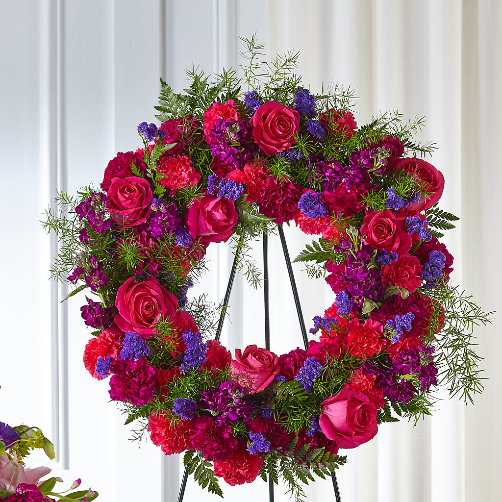 Calming Colors Wreath – BERMAN'S FLOWERS, Kingsburg CA