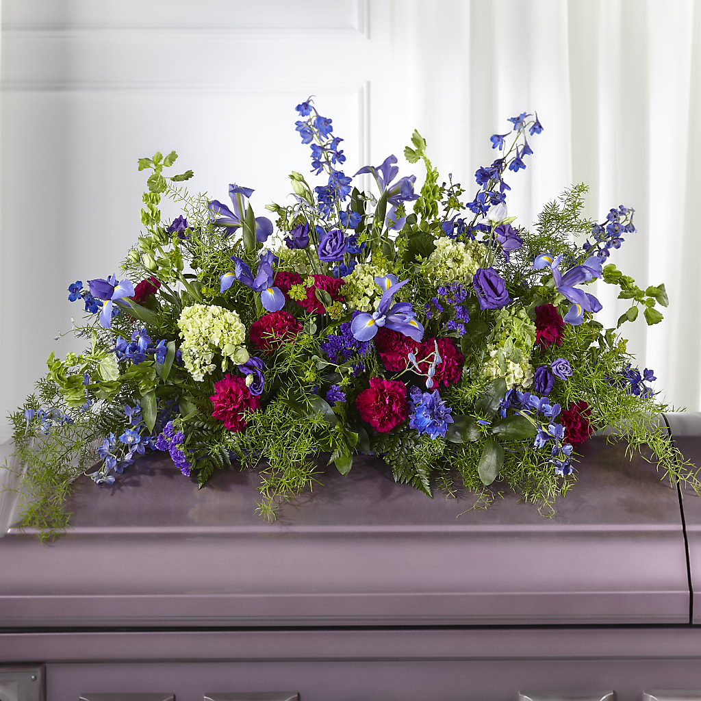 Always Treasured Casket Spray – BERMAN'S FLOWERS, Kingsburg CA