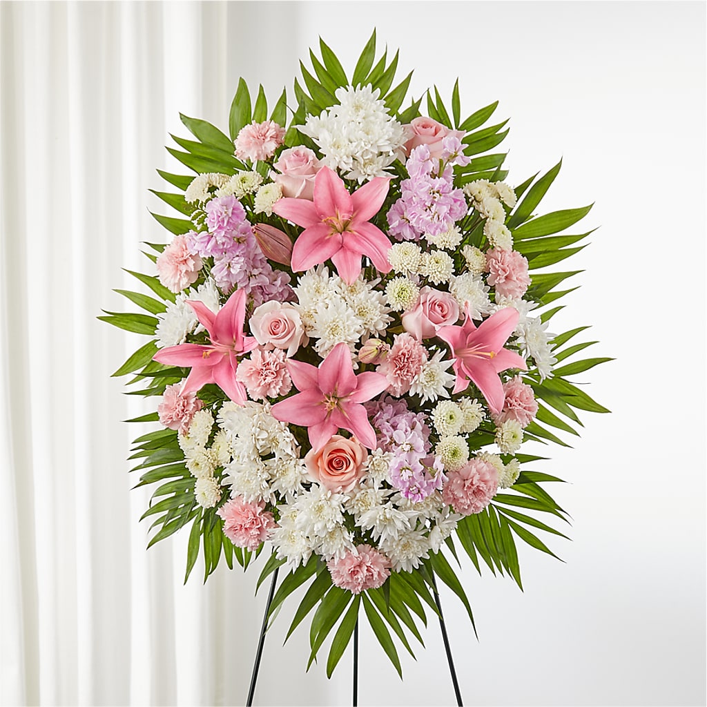 Offering Solace Standing Spray – BERMAN'S FLOWERS, Kingsburg CA