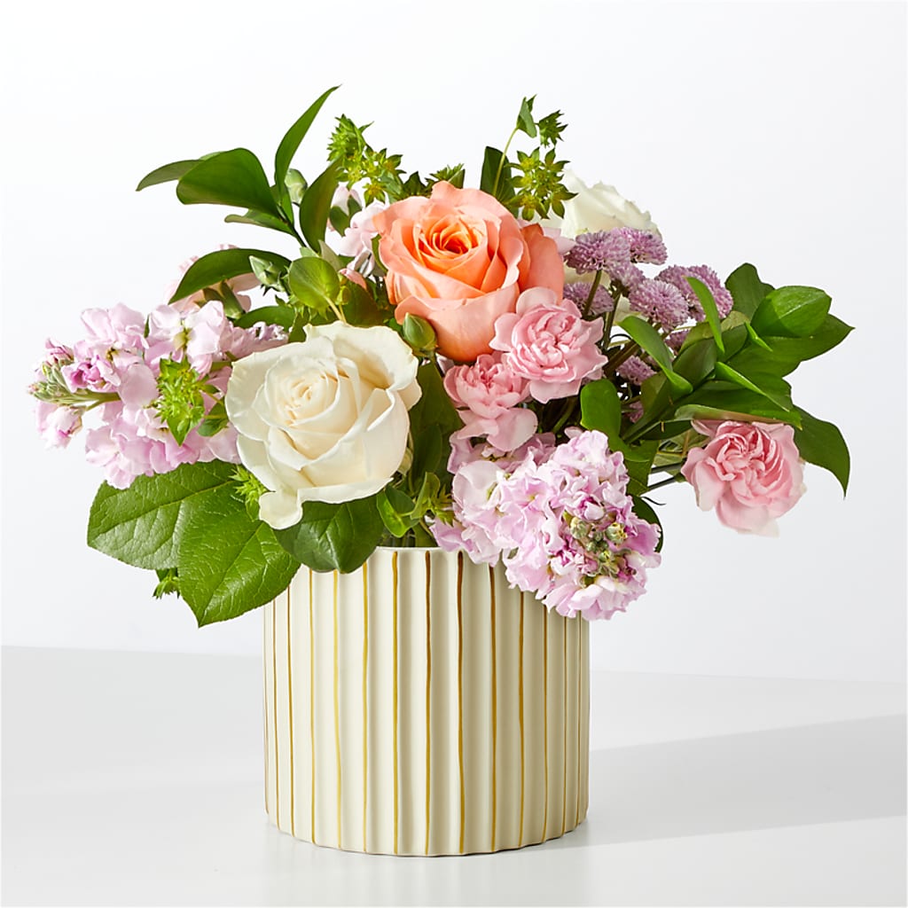French Market Bouquet with Ivory Vase – BERMAN'S FLOWERS, Kingsburg CA