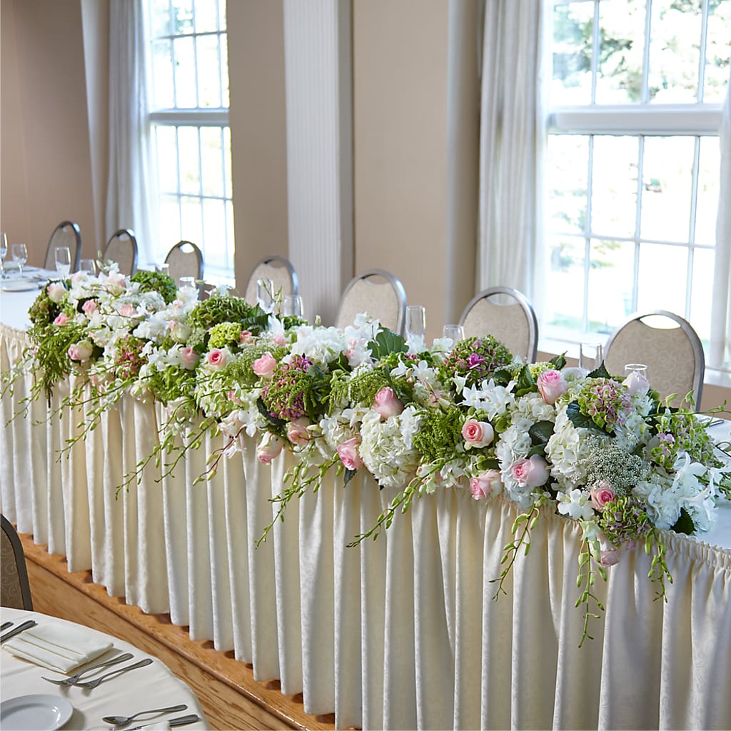 State of Joy Head Table Arrangement – BERMAN'S FLOWERS, Kingsburg CA
