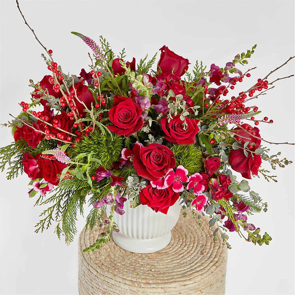Big Red Bow Bouquet – BERMAN'S FLOWERS, Kingsburg CA
