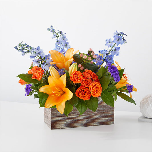 Radiant Citrus Box Bouquet – BERMAN'S FLOWERS, Kingsburg CA