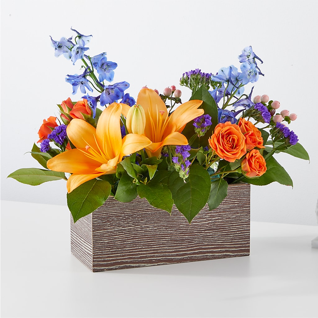 Radiant Citrus Box Bouquet – BERMAN'S FLOWERS, Kingsburg CA
