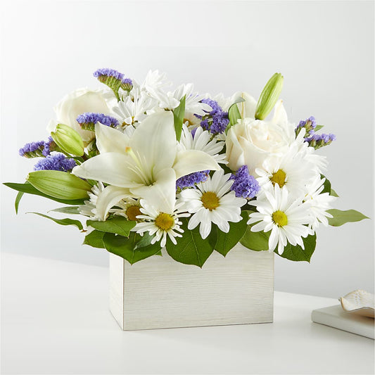 Beyond Blue Box Bouquet – BERMAN'S FLOWERS, Kingsburg CA
