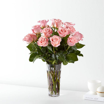 Long Stem Pink Rose Bouquet – BERMAN'S FLOWERS, Kingsburg CA