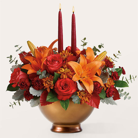Fruits of Fall Centerpiece – BERMAN'S FLOWERS, Kingsburg CA