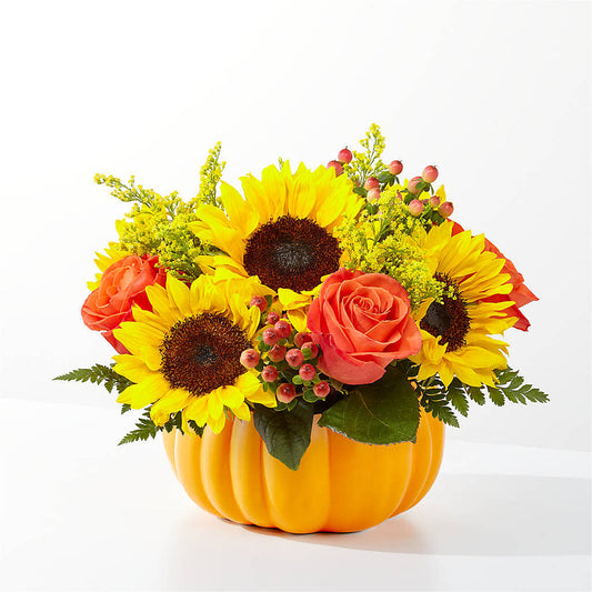 Pick of the Patch Pumpkin Bouquet – BERMAN'S FLOWERS, Kingsburg CA