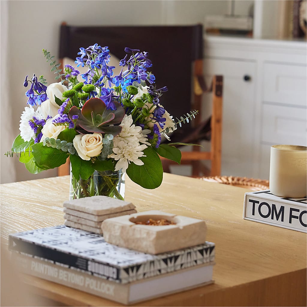 Cerulean Waves Bouquet – BERMAN'S FLOWERS, Kingsburg CA