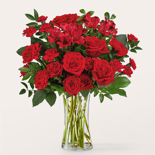 Brilliant Ruby Bouquet – BERMAN'S FLOWERS, Kingsburg CA