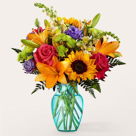 Double Rainbow Bouquet – BERMAN'S FLOWERS, Kingsburg CA