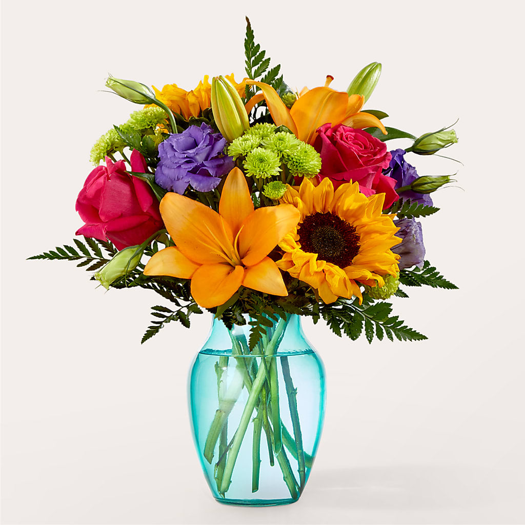 Double Rainbow Bouquet – BERMAN'S FLOWERS, Kingsburg CA