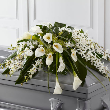 Angel Wings Casket Spray – BERMAN'S FLOWERS, Kingsburg CA