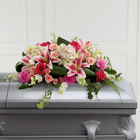 Splendid Grace Casket Spray – BERMAN'S FLOWERS, Kingsburg CA