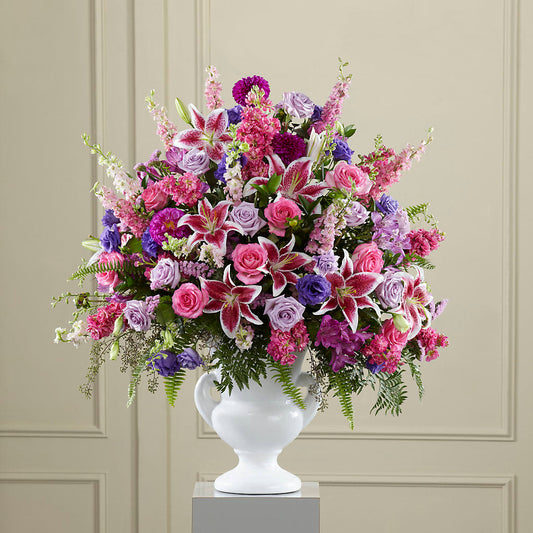 Peaceful Tribute Arrangement – BERMAN'S FLOWERS, Kingsburg CA