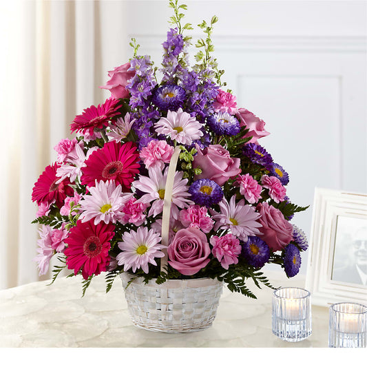 Pastel Peace Basket – BERMAN'S FLOWERS, Kingsburg CA