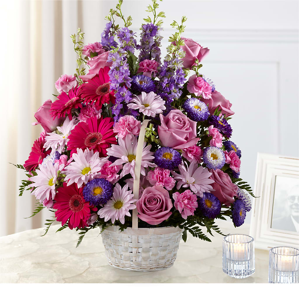 Pastel Peace Basket – BERMAN'S FLOWERS, Kingsburg CA
