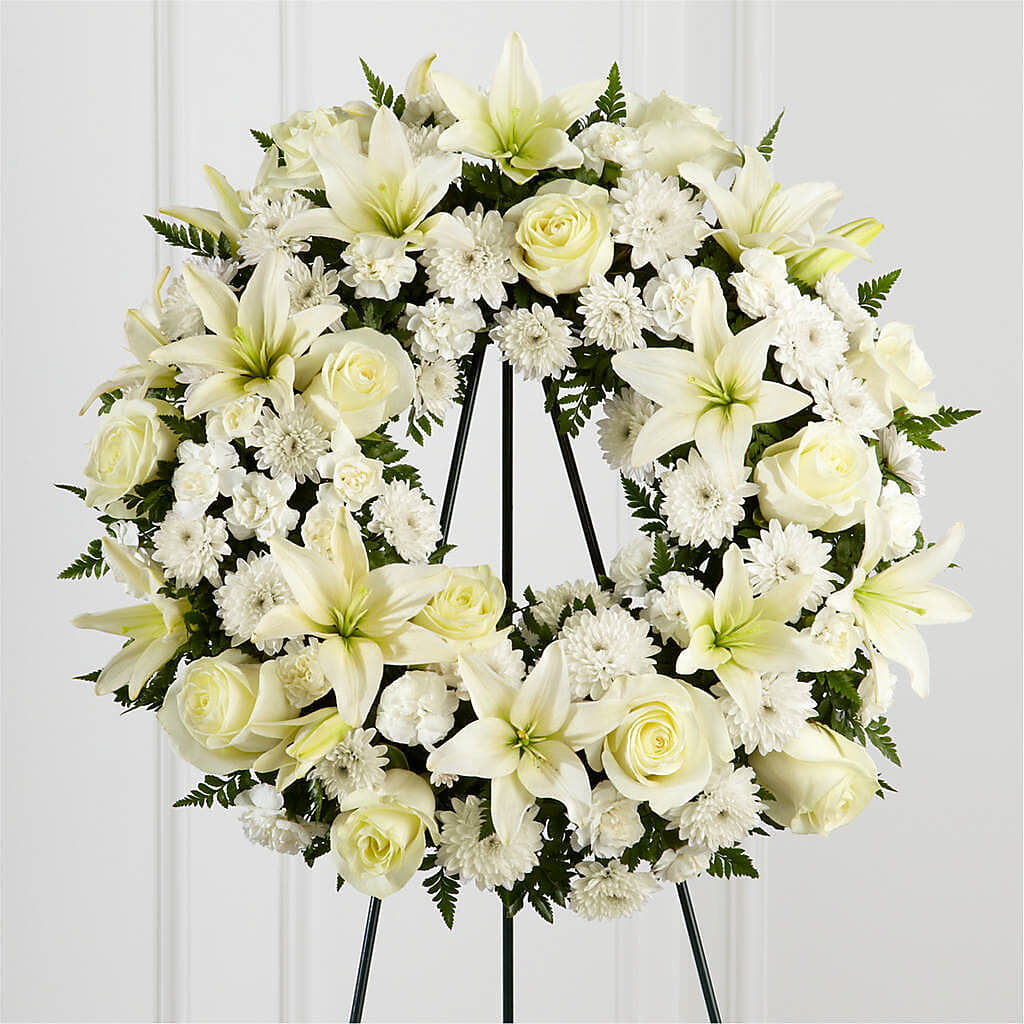 Treasured Tribute Wreath – BERMAN'S FLOWERS, Kingsburg CA