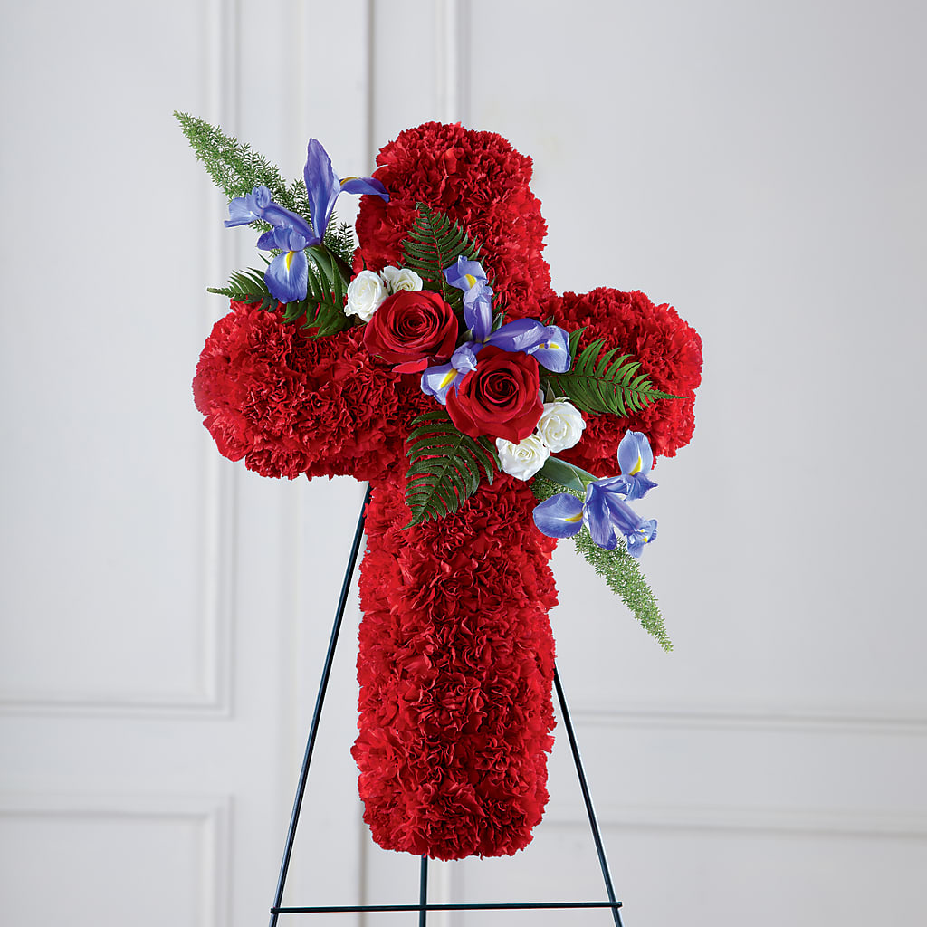 Faithful Hero Floral Cross – BERMAN'S FLOWERS, Kingsburg CA