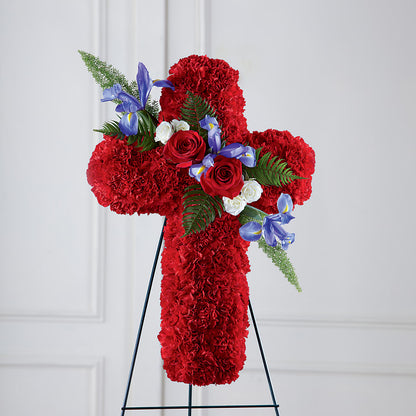 Faithful Hero Floral Cross – BERMAN'S FLOWERS, Kingsburg CA