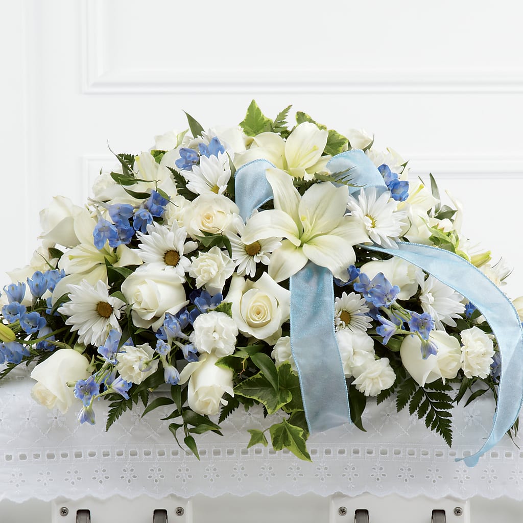 Tender Treasure Casket Spray – BERMAN'S FLOWERS, Kingsburg CA