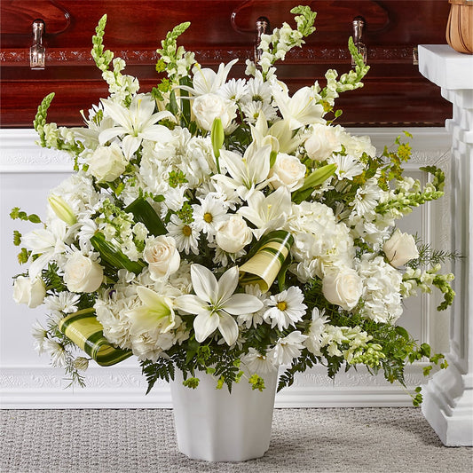 Thoughts of Tranquility Floor Basket – BERMAN'S FLOWERS, Kingsburg CA