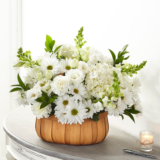 Pure Ivory Basket – BERMAN'S FLOWERS, Kingsburg CA