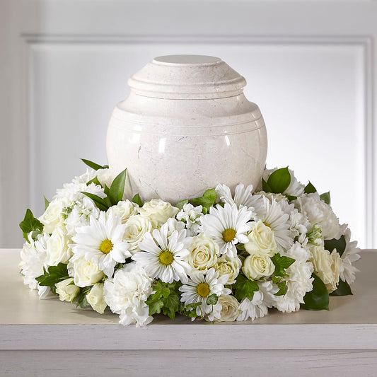 Ivory Gardens Cremation Adornment – BERMAN'S FLOWERS, Kingsburg CA