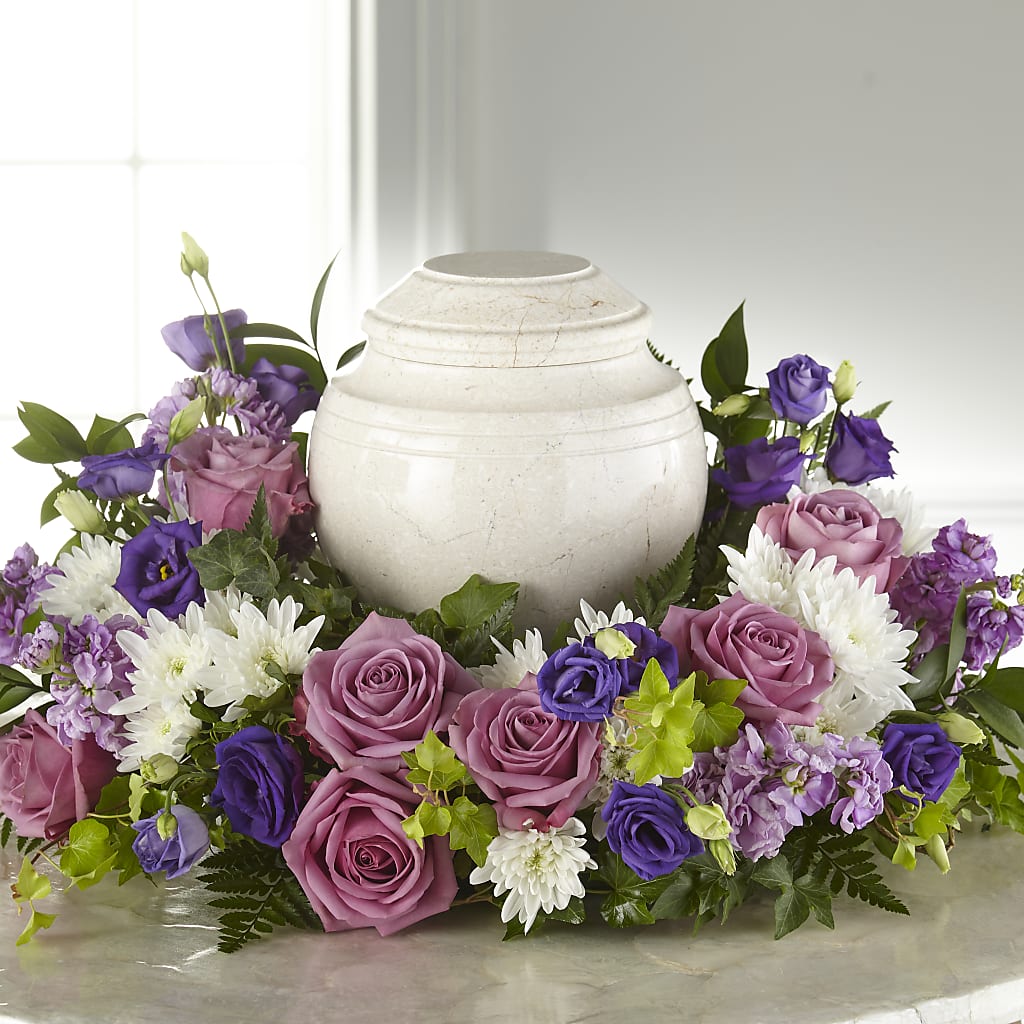 Blooming Sympathy Cremation Adornment – BERMAN'S FLOWERS, Kingsburg CA