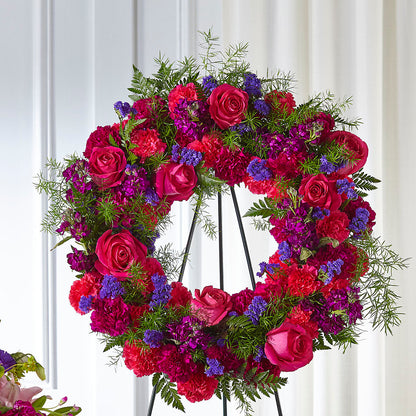 Calming Colors Wreath – BERMAN'S FLOWERS, Kingsburg CA