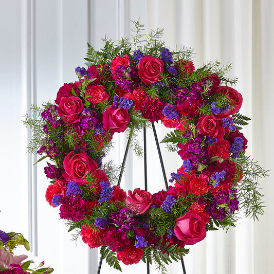Calming Colors Wreath – BERMAN'S FLOWERS, Kingsburg CA