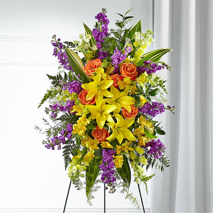 Thoughtful Prayers Standing Spray – BERMAN'S FLOWERS, Kingsburg CA