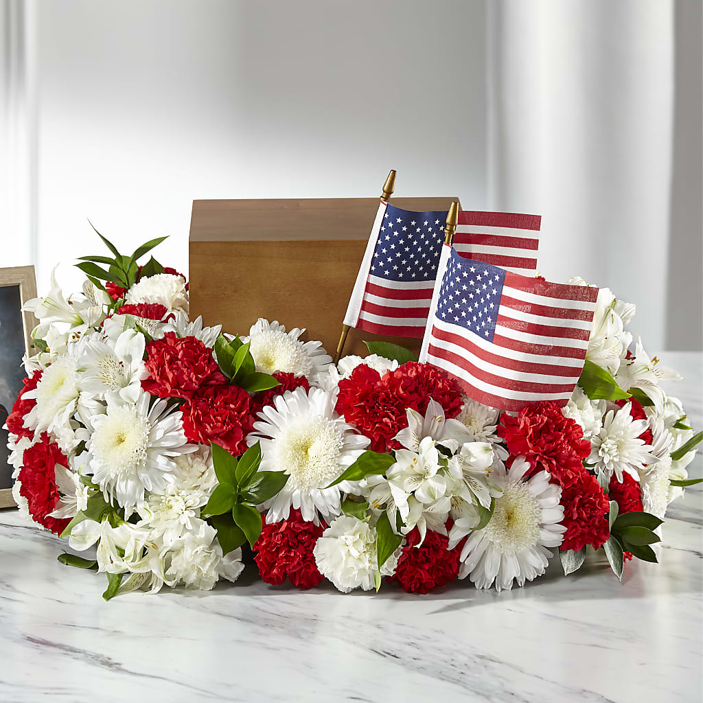 Spirit of Patriotism Cremation Adornment – BERMAN'S FLOWERS, Kingsburg CA
