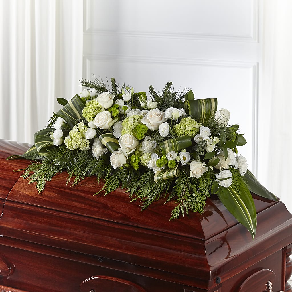 Hopeful Gesture Casket Spray – BERMAN'S FLOWERS, Kingsburg CA