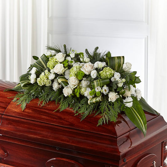 Hopeful Gesture Casket Spray – BERMAN'S FLOWERS, Kingsburg CA