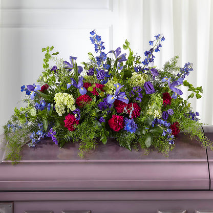 Always Treasured Casket Spray – BERMAN'S FLOWERS, Kingsburg CA