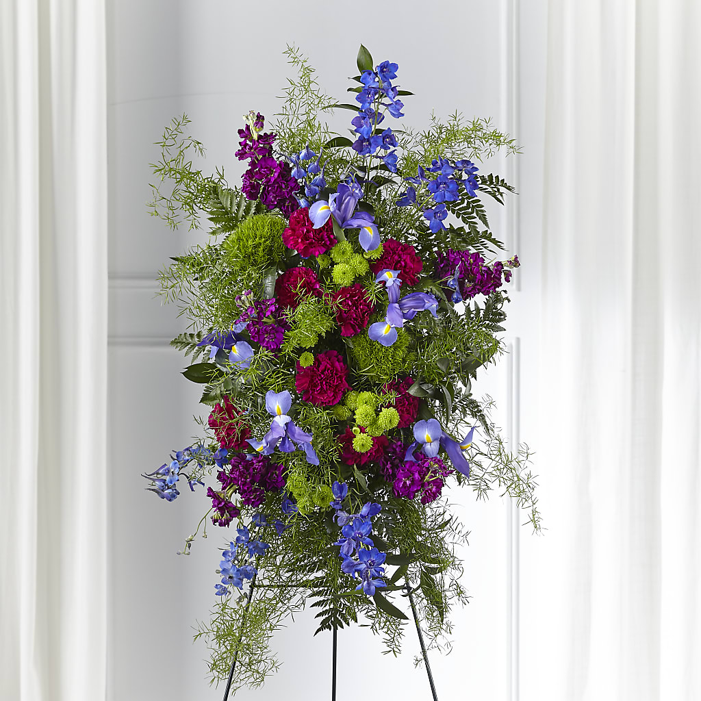 Heavenly Skies Standing Spray – BERMAN'S FLOWERS, Kingsburg CA