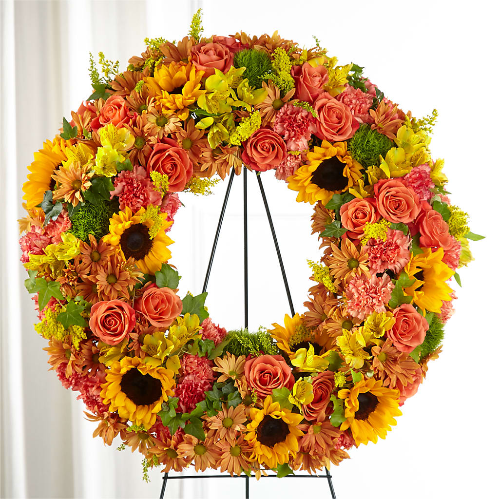 Autumnal Memories Wreath (Standard) – BERMAN'S FLOWERS, Kingsburg CA