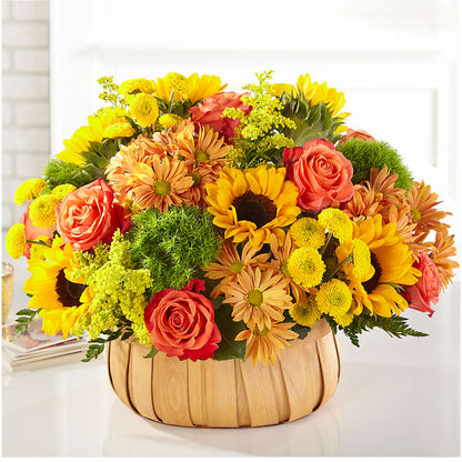 Harvest Sunflower Basket – BERMAN'S FLOWERS, Kingsburg CA