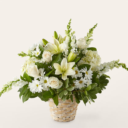 Ivory Elegance Floral Basket – BERMAN'S FLOWERS, Kingsburg CA