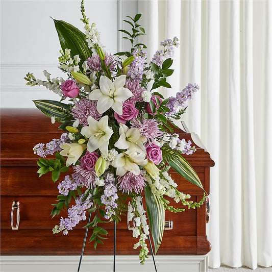Grateful Hearts Standing Spray – BERMAN'S FLOWERS, Kingsburg CA