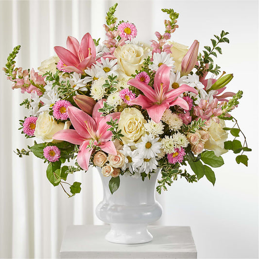 Empathetic Blooms Urn Arrangement – BERMAN'S FLOWERS, Kingsburg CA