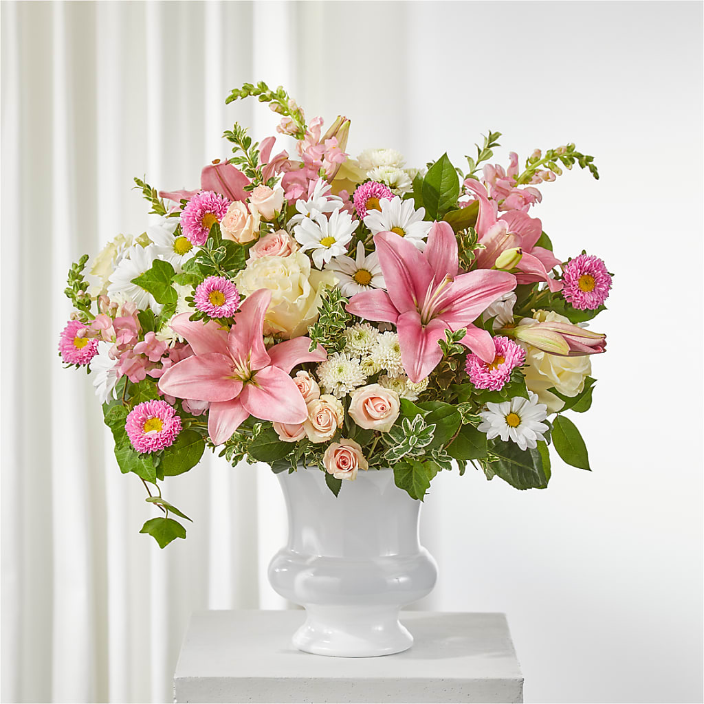 Empathetic Blooms Urn Arrangement – BERMAN'S FLOWERS, Kingsburg CA