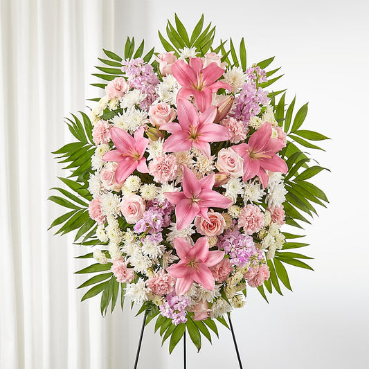 Offering Solace Standing Spray – BERMAN'S FLOWERS, Kingsburg CA