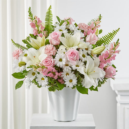 Soft Touch Tabletop Basket – BERMAN'S FLOWERS, Kingsburg CA