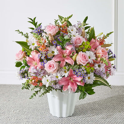 Abundant Compassion Floor Basket – BERMAN'S FLOWERS, Kingsburg CA