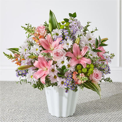 Abundant Compassion Floor Basket – BERMAN'S FLOWERS, Kingsburg CA