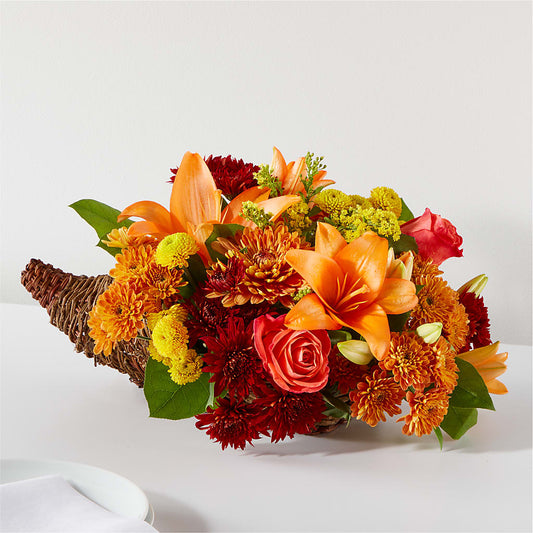 Bouquet of Blessings Cornucopia – BERMAN'S FLOWERS, Kingsburg CA