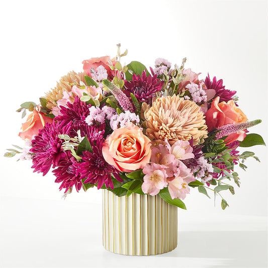 Berry Cobbler Bouquet with Ivory Vase – BERMAN'S FLOWERS, Kingsburg CA